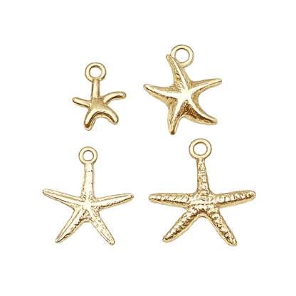 Gold Starfish Charm | Multiple Size Options Charm bar