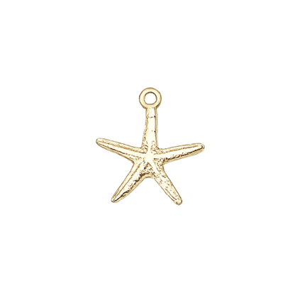 Gold Starfish Charm | Multiple Size Options Charm bar