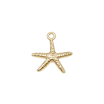 Gold Starfish Charm | Multiple Size Options Charm bar