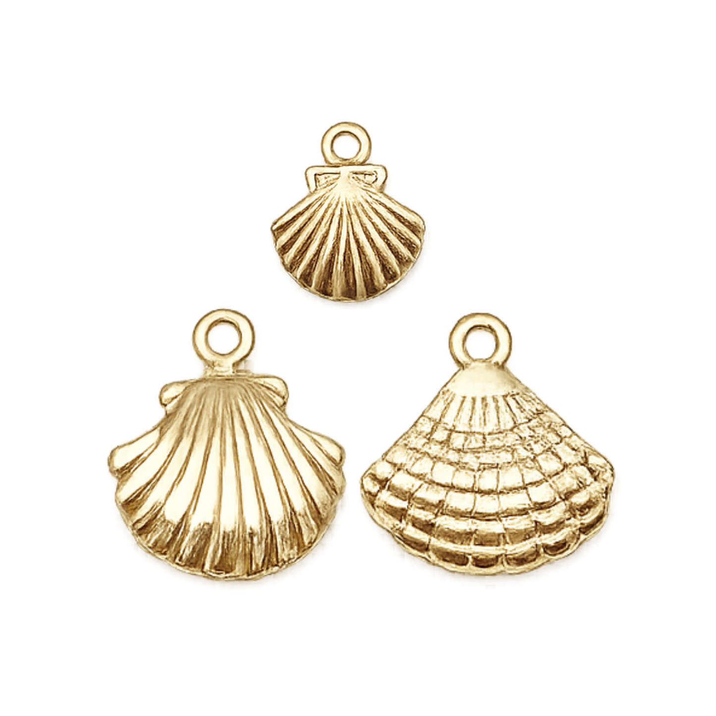 Scallop Shell Charm | Gold Ocean Charm