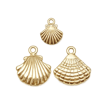Scallop Shell Charm | Gold Ocean Charm