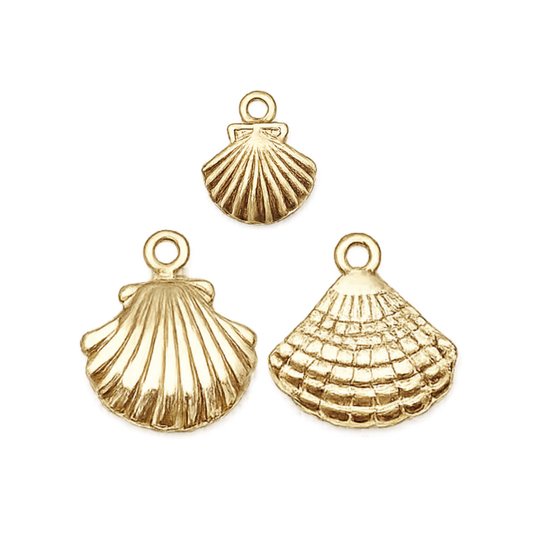 Scallop Shell Charm | Gold Ocean Charm