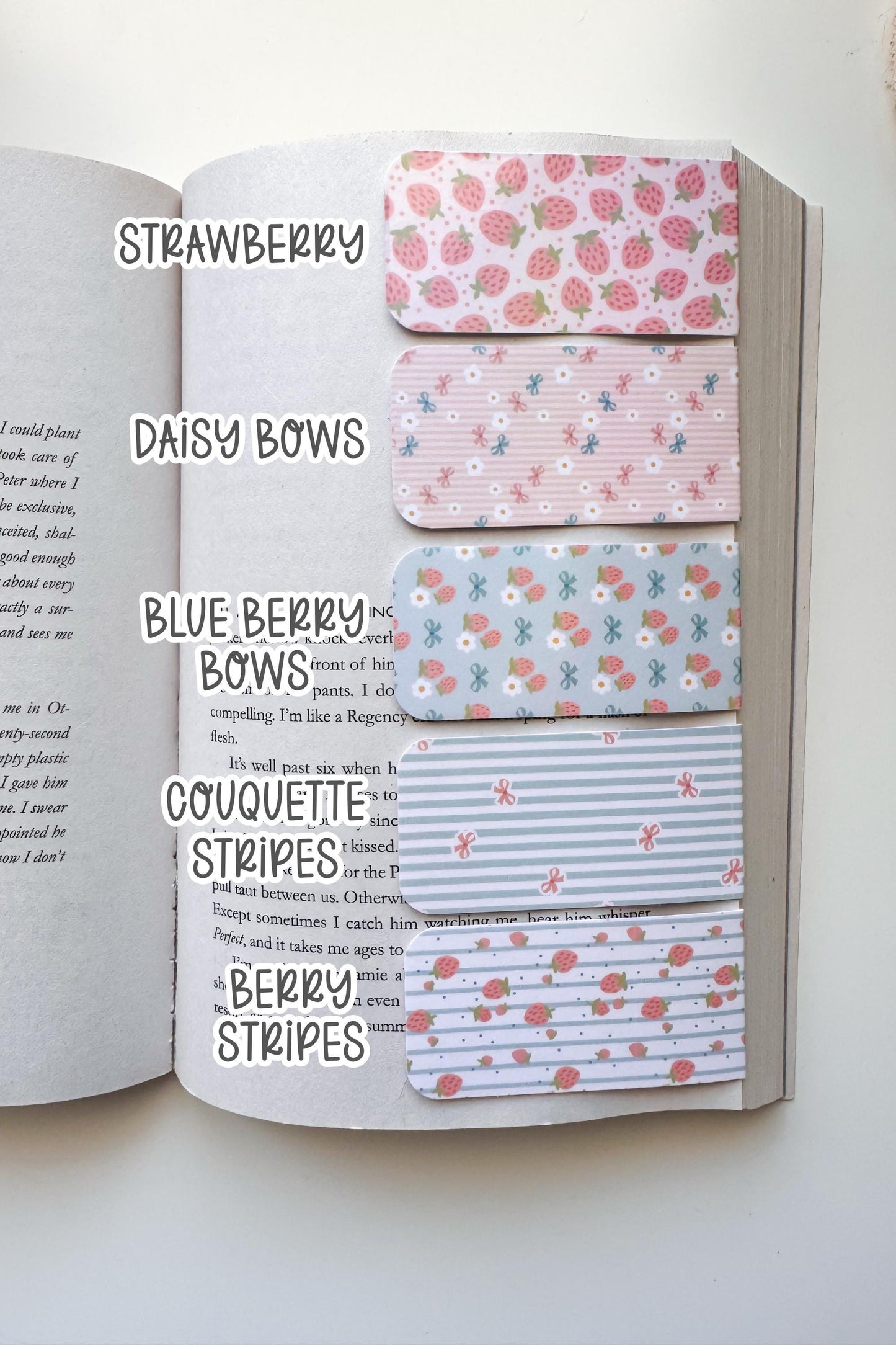 Strawberry Magnetic Bookmarks