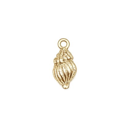 Gold Coastal Seashell Charm | Beach & Ocean Charm Collection