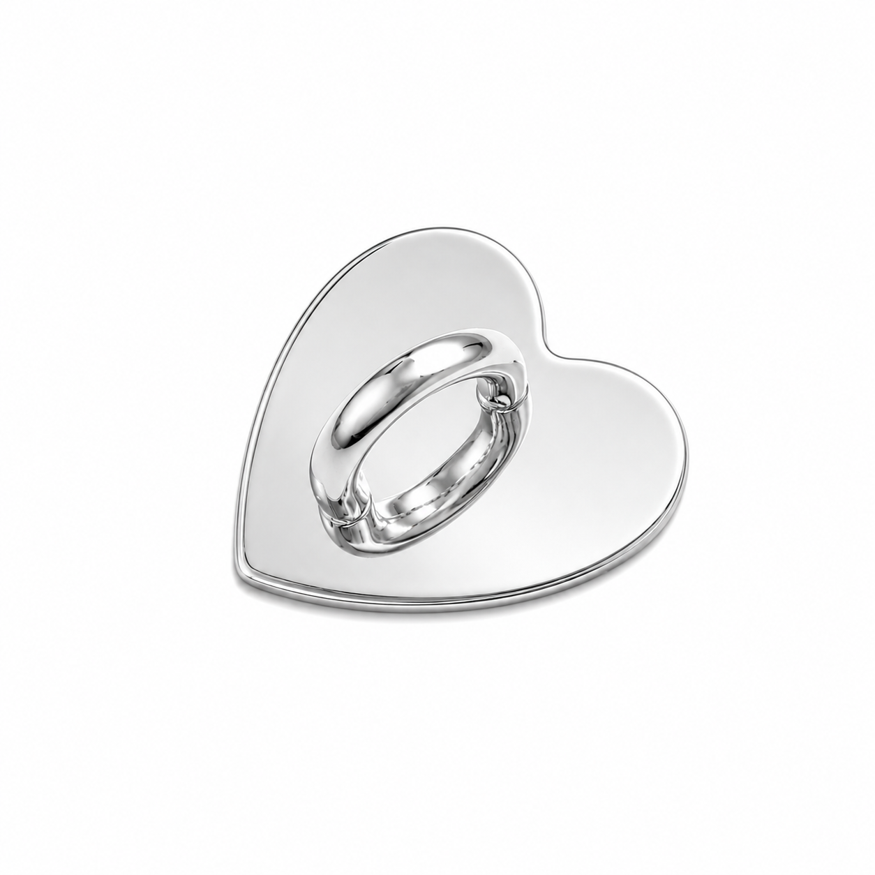 Heart Adhesive Charm Base | Gold or Silver Self-Adhesive Charm Connector for Phone Cases & Accessories