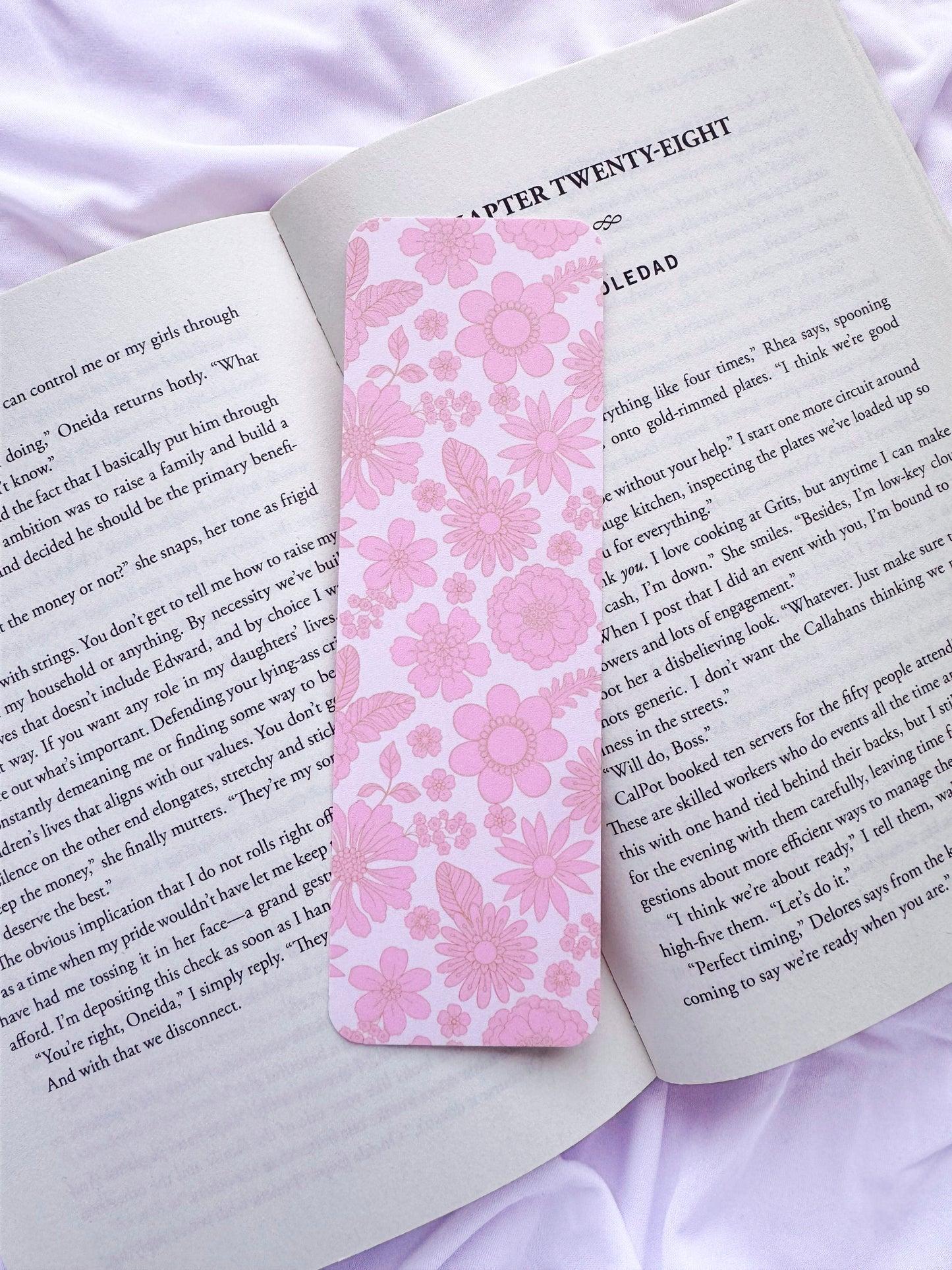 Blushing Floral Bookmark