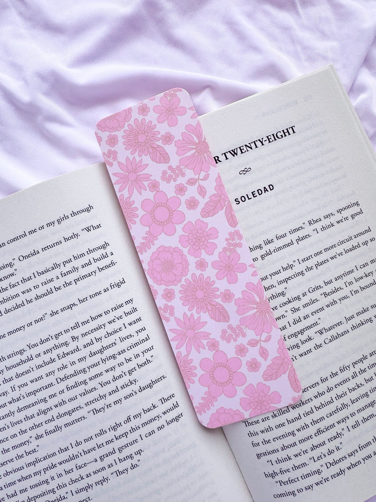 Blushing Floral Bookmark
