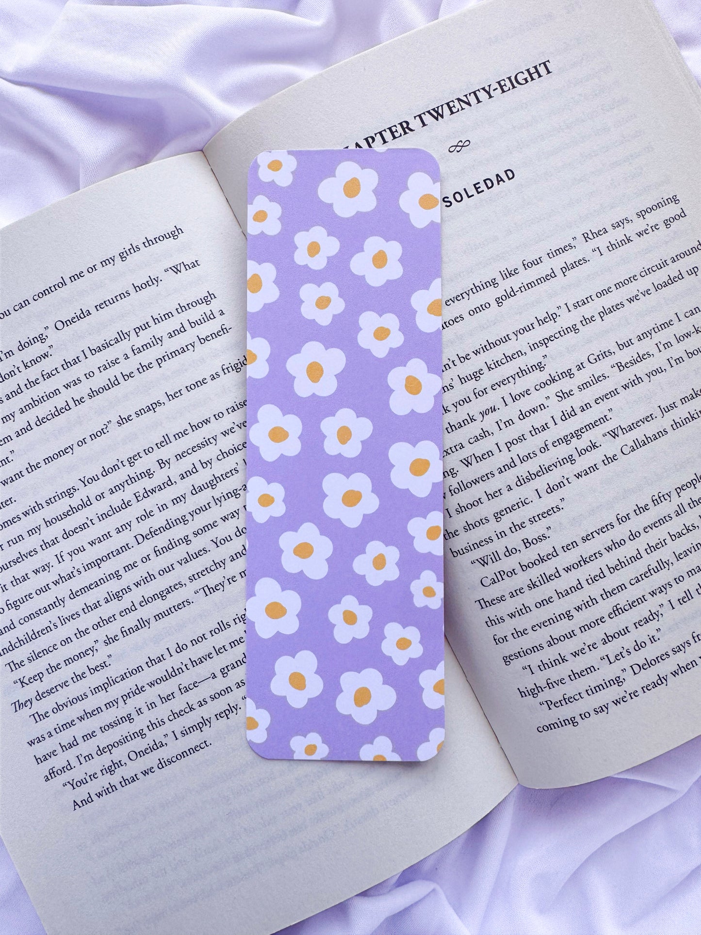 Floral Daisy Bookmark Set | Spring Flower Cardstock Reader Accessory