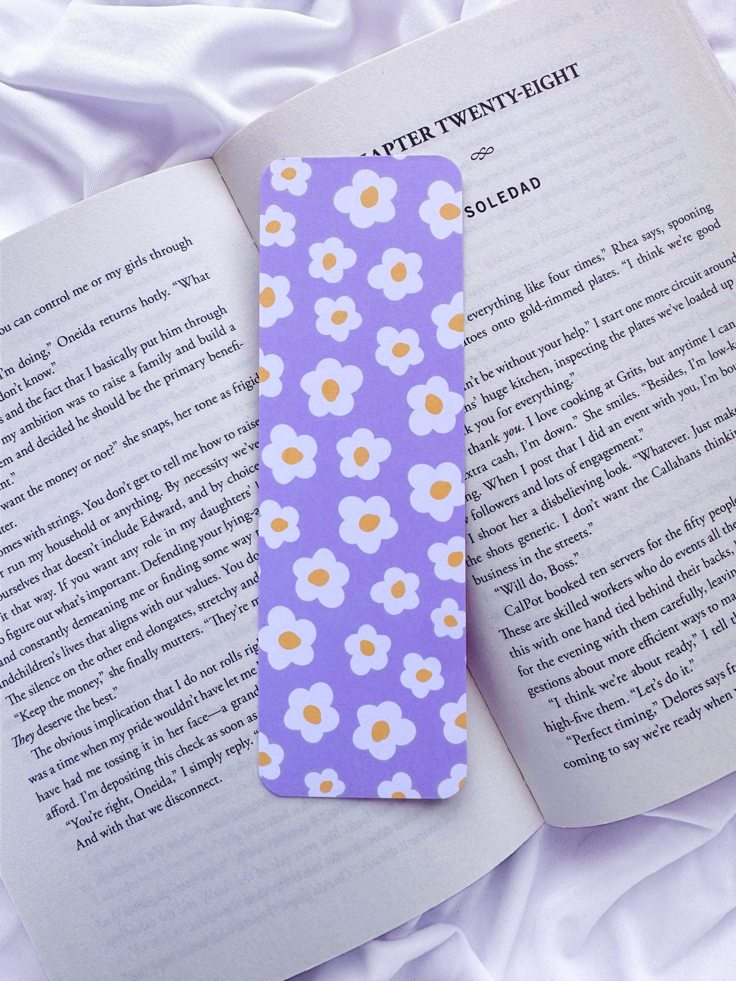 Floral Daisy Bookmark Set | Spring Flower Cardstock Reader Accessory