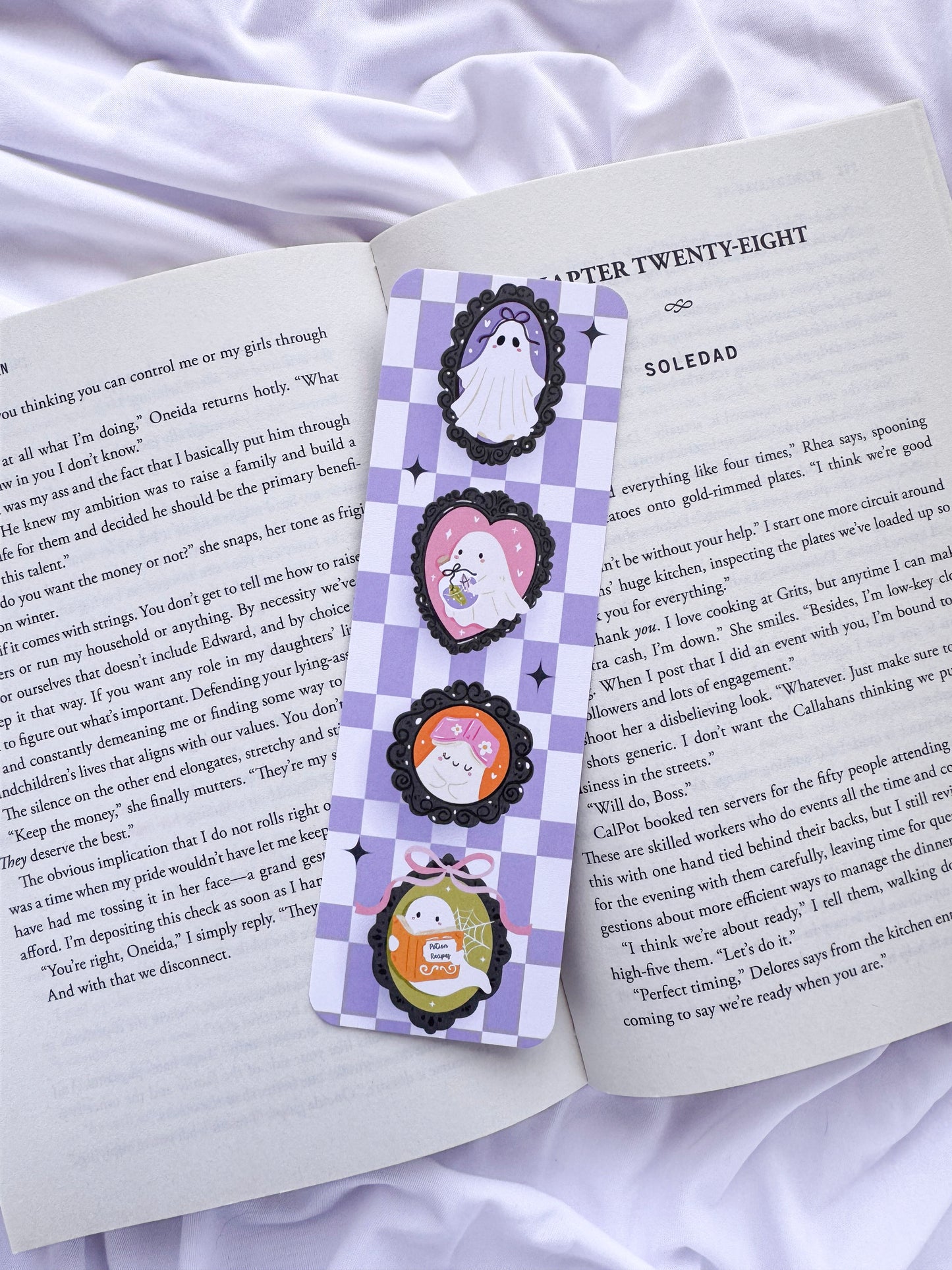 Checker Ghosty Reads Bookmark