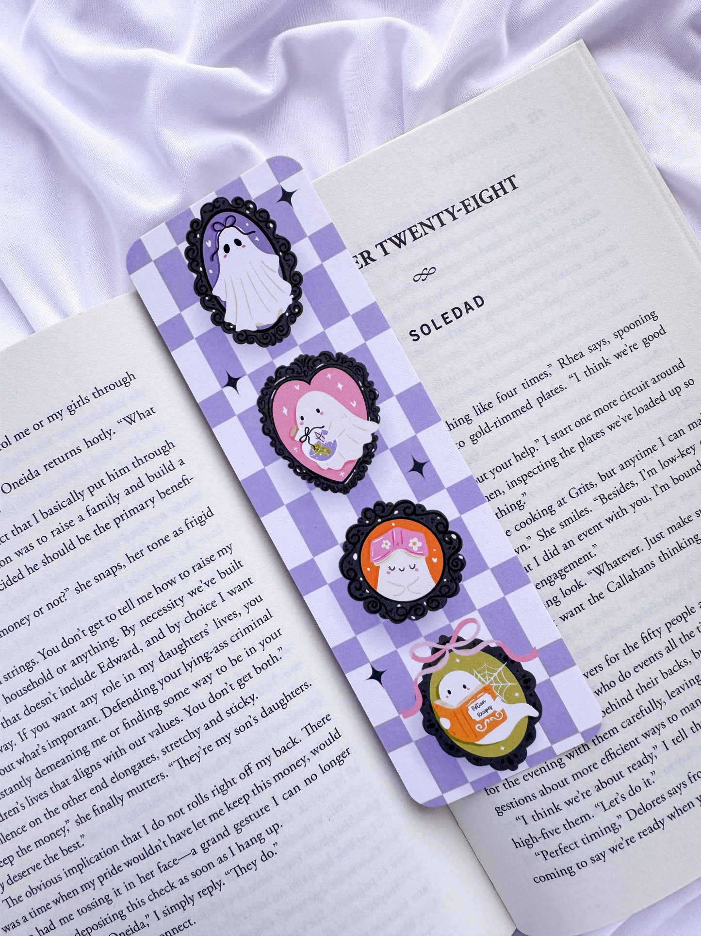 Checker Ghosty Reads Bookmark