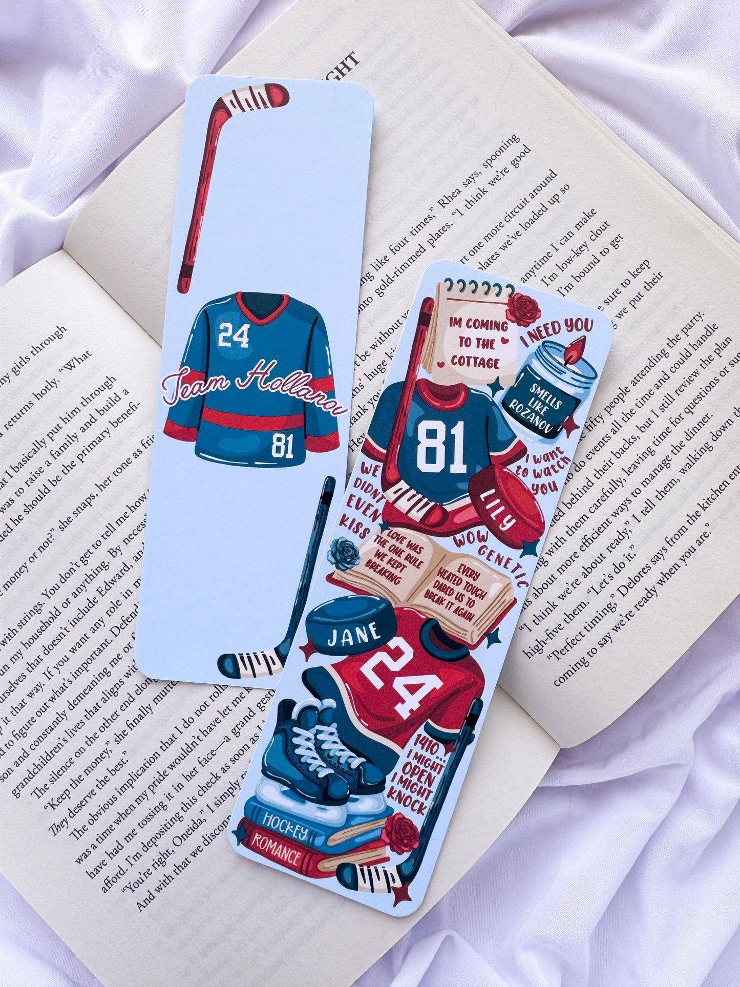 Heated Rivalry Hockey Romance Bookmarks