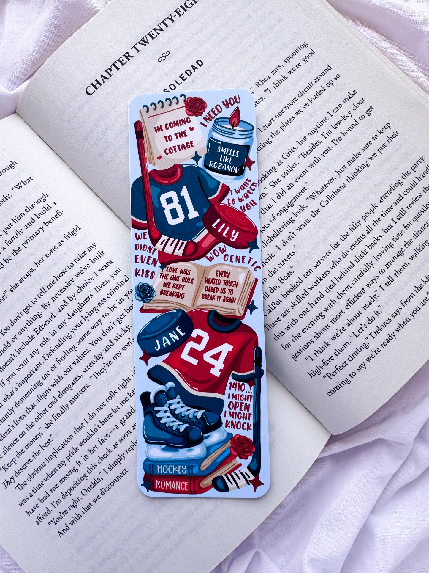 Heated Rivalry Hockey Romance Bookmarks