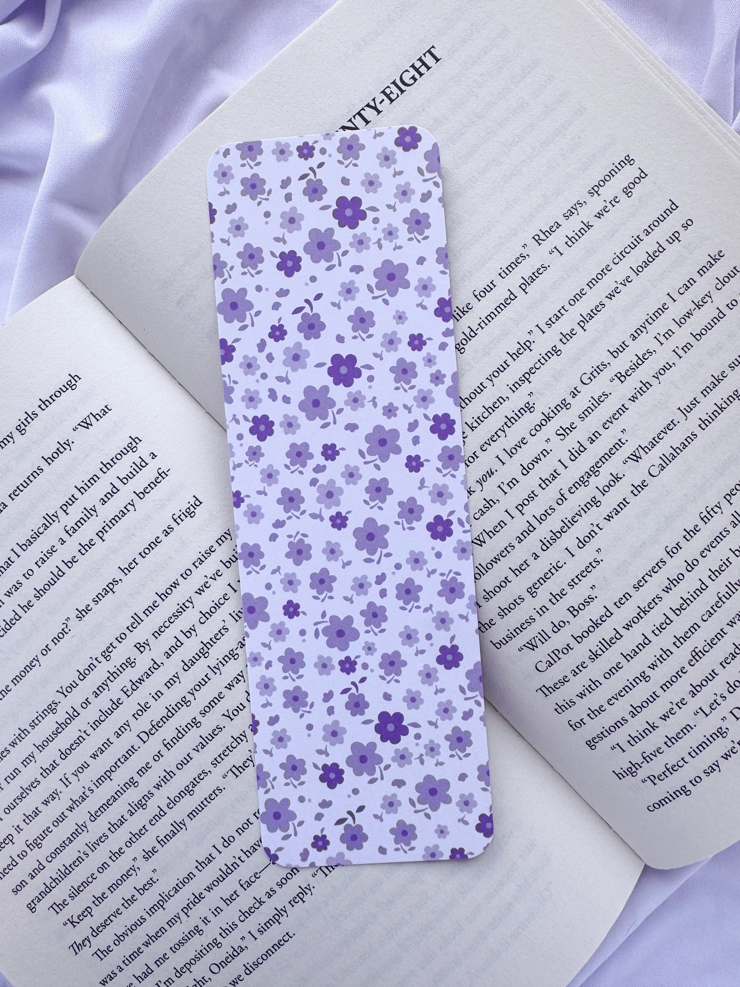 Lavender Floral Bookmark