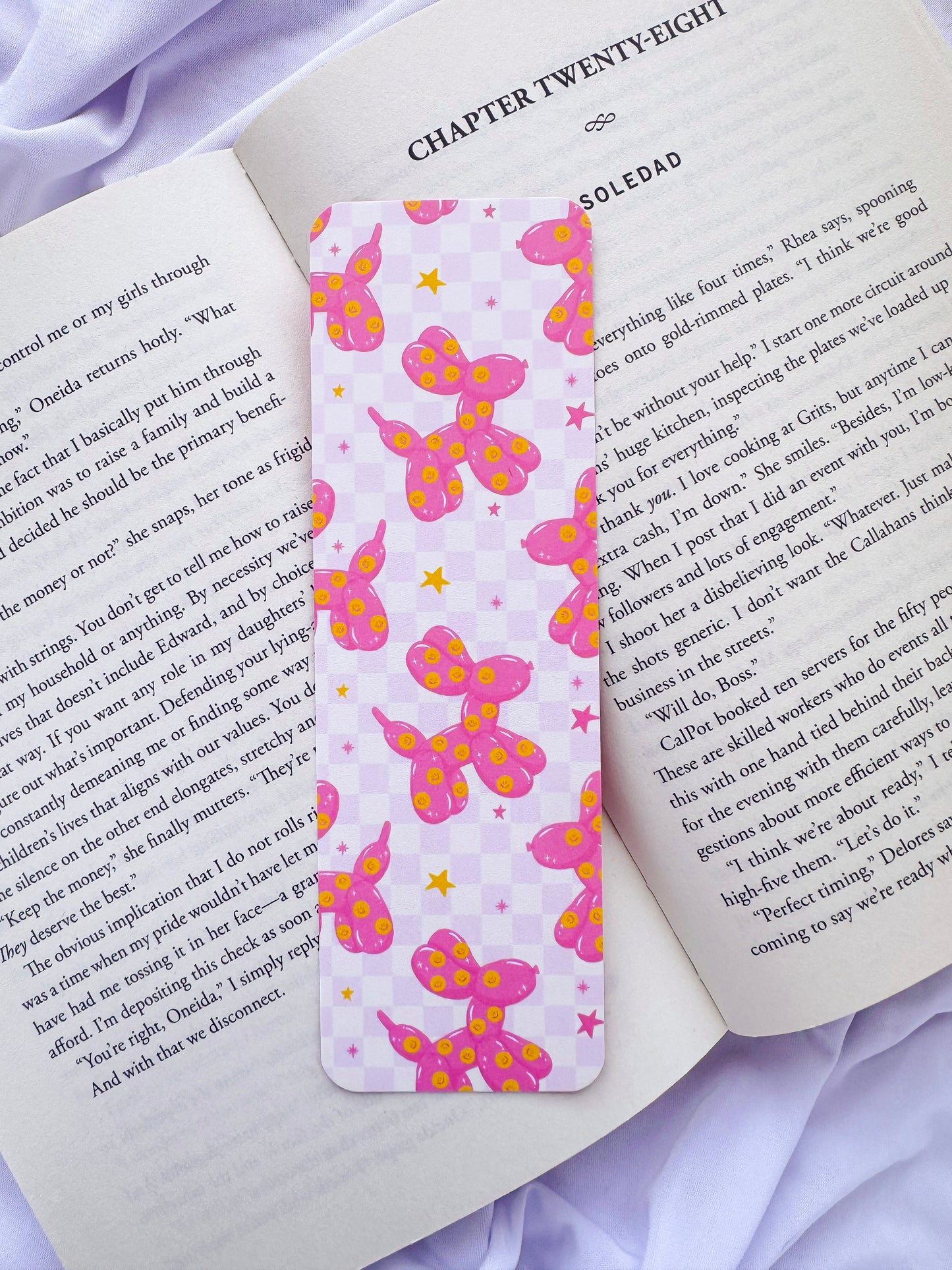 Pink Balloon Dog Bookmark