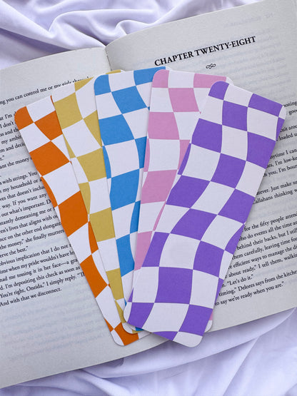 Wavy Checkered Bookmarks