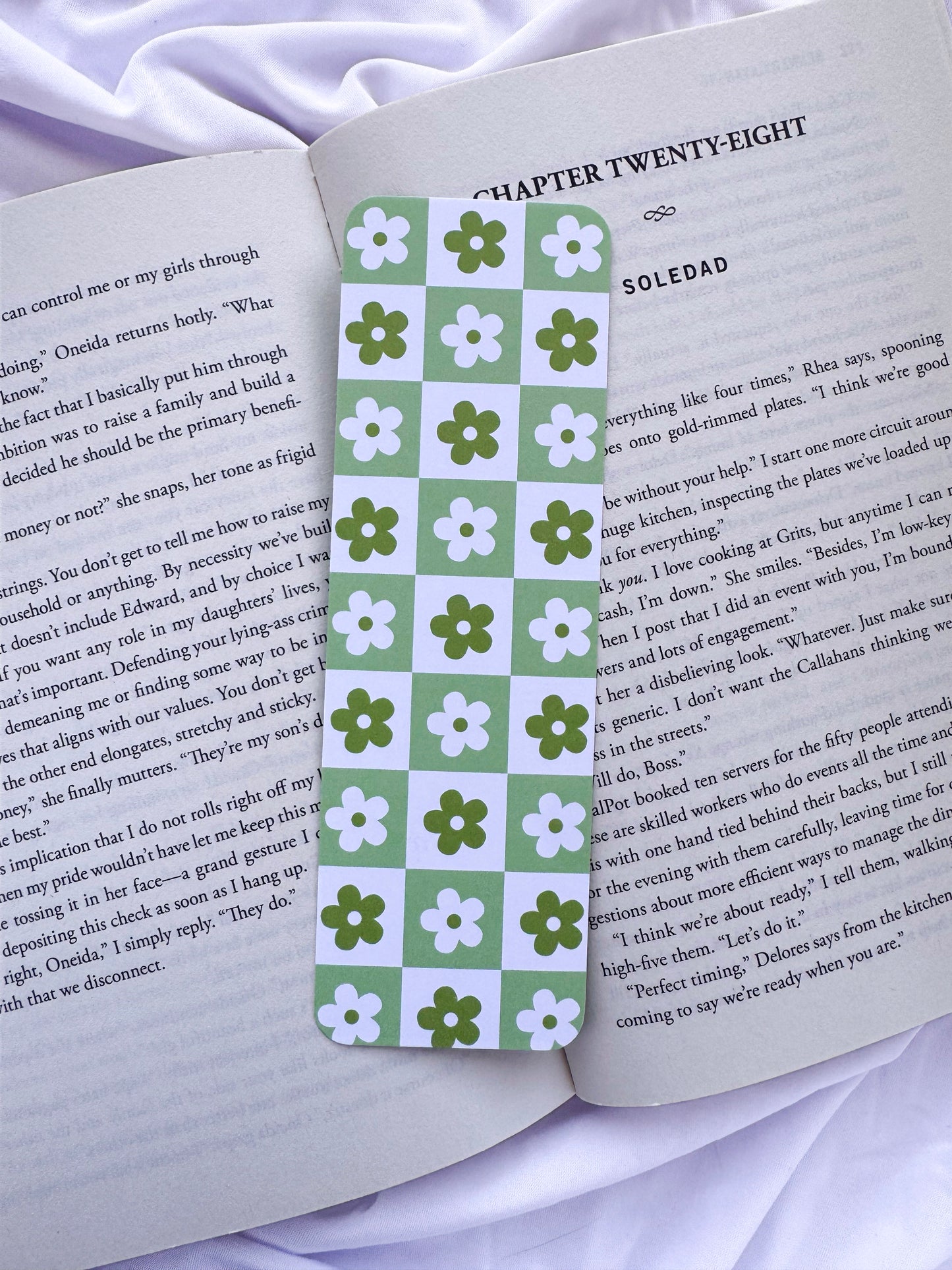 Checkered Floral Bookmarks
