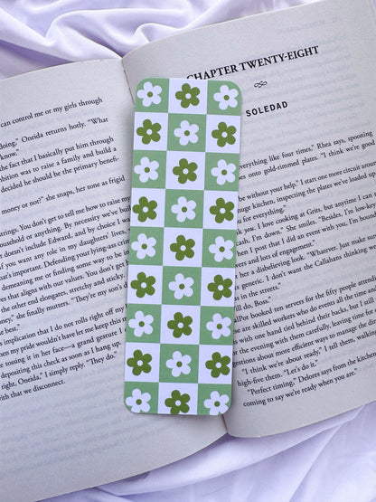 Checkered Floral Bookmarks