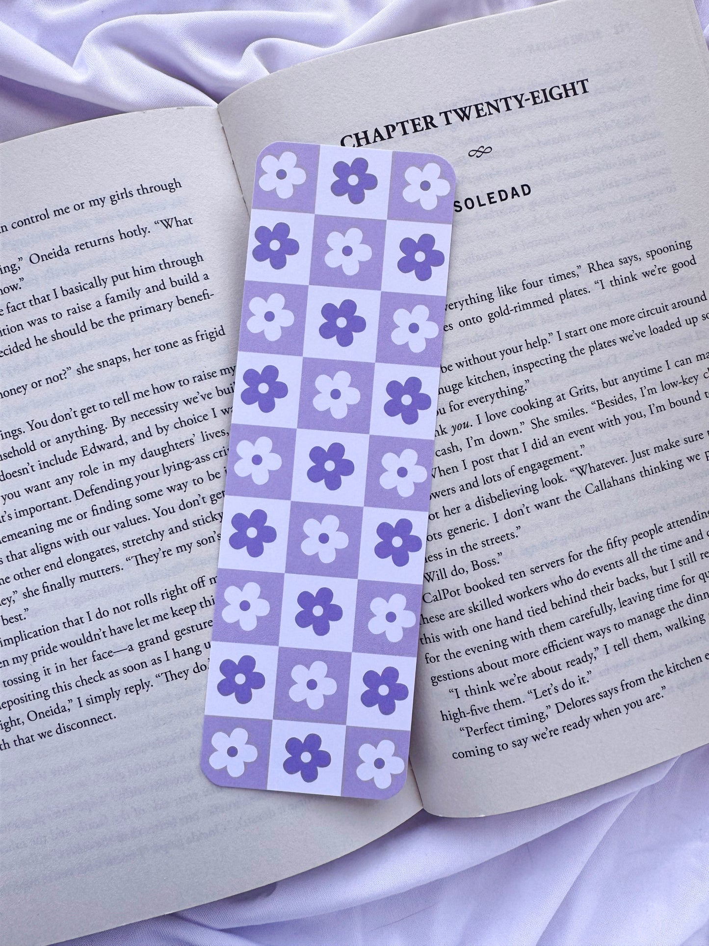 Checkered Floral Bookmarks