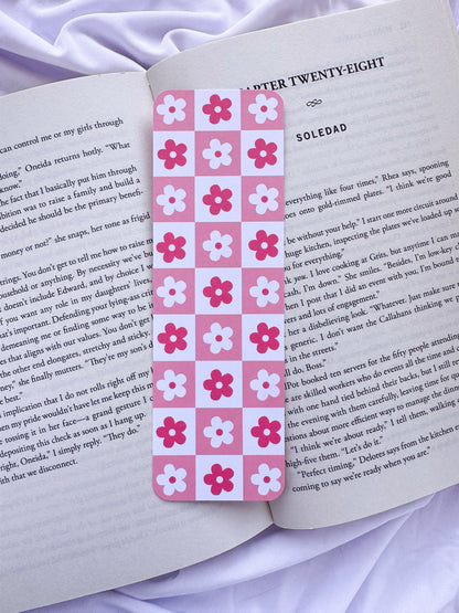 Checkered Floral Bookmarks