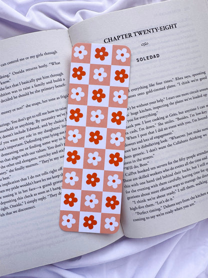 Checkered Floral Bookmarks