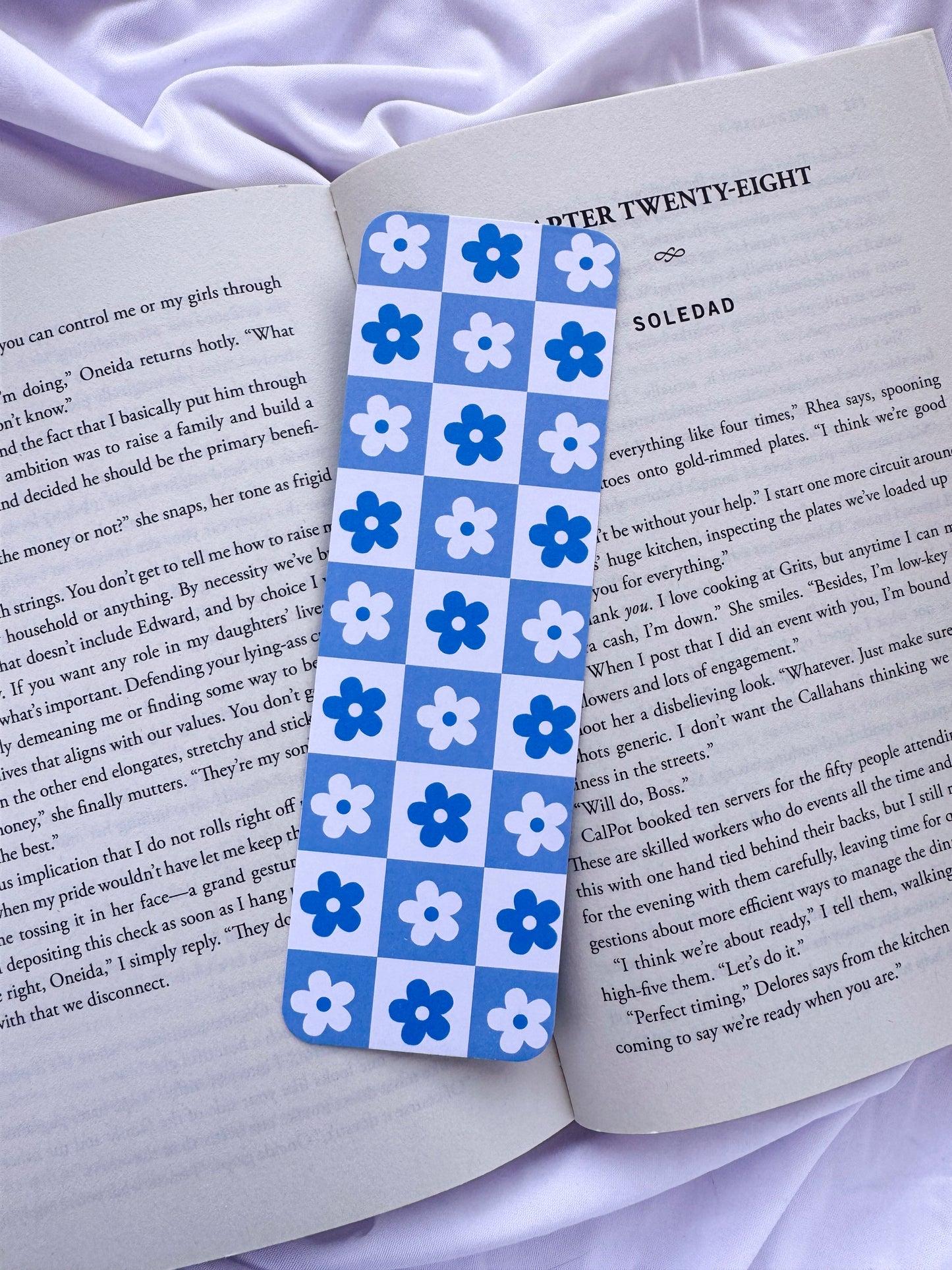 Checkered Floral Bookmarks
