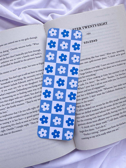 Checkered Floral Bookmarks