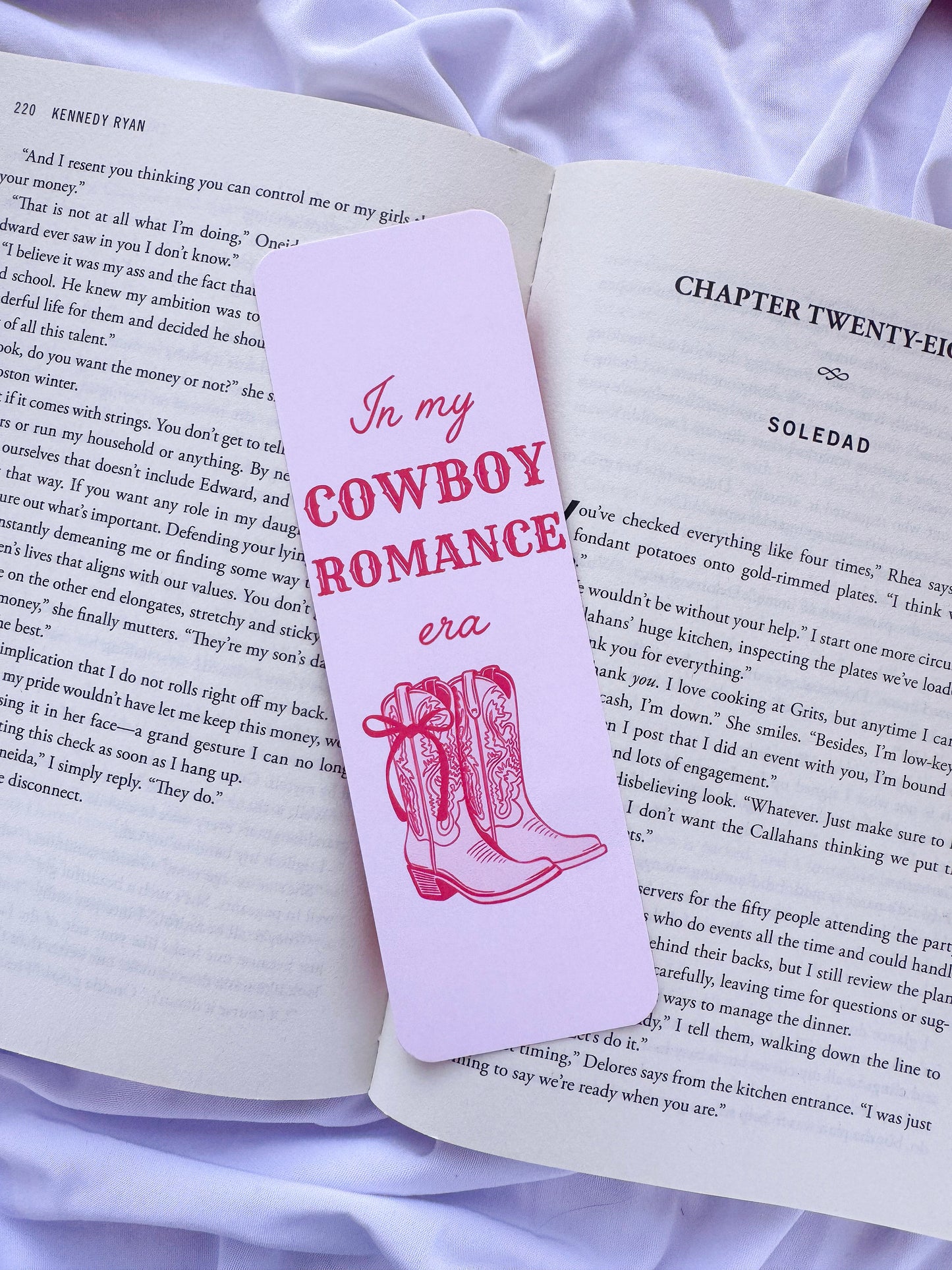 Pink Cowboy Romance Bookmarks