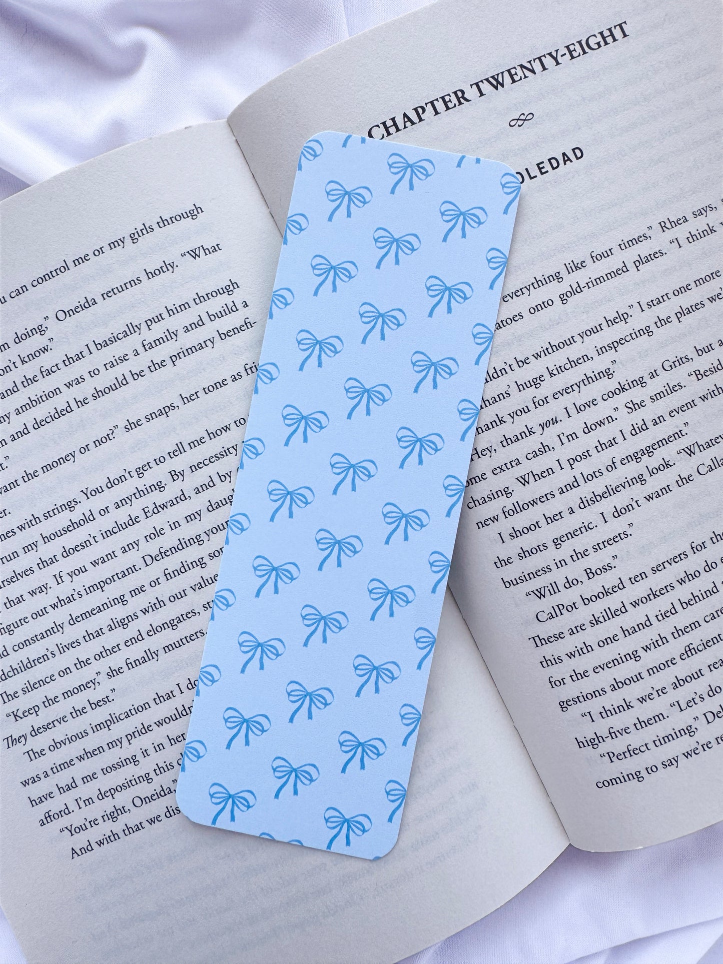 Blue Bows Bookmark