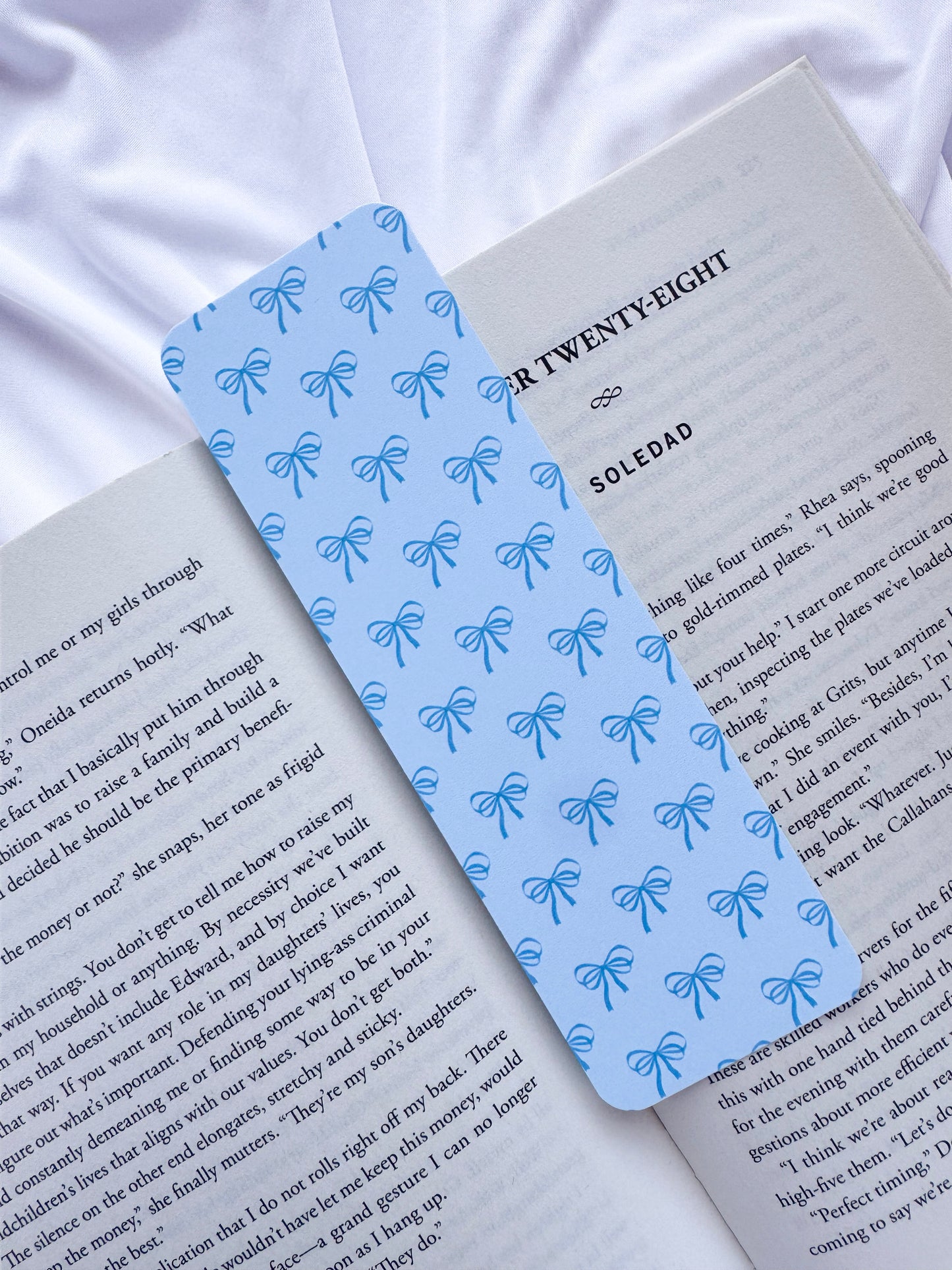 Blue Bows Bookmark