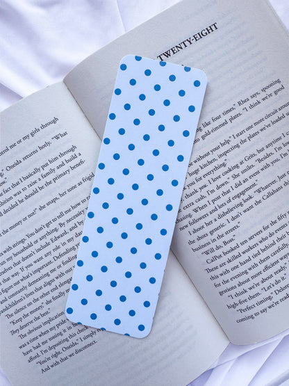 Blue Polka Dot Bookmark