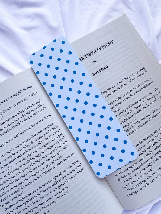 Blue Polka Dot Bookmark