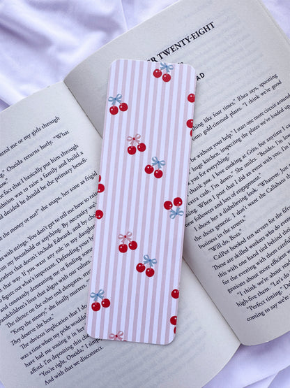 Cherry Stipes Bookmark