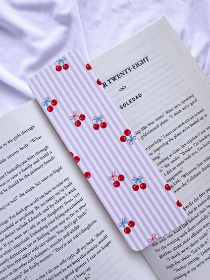 Cherry Stipes Bookmark