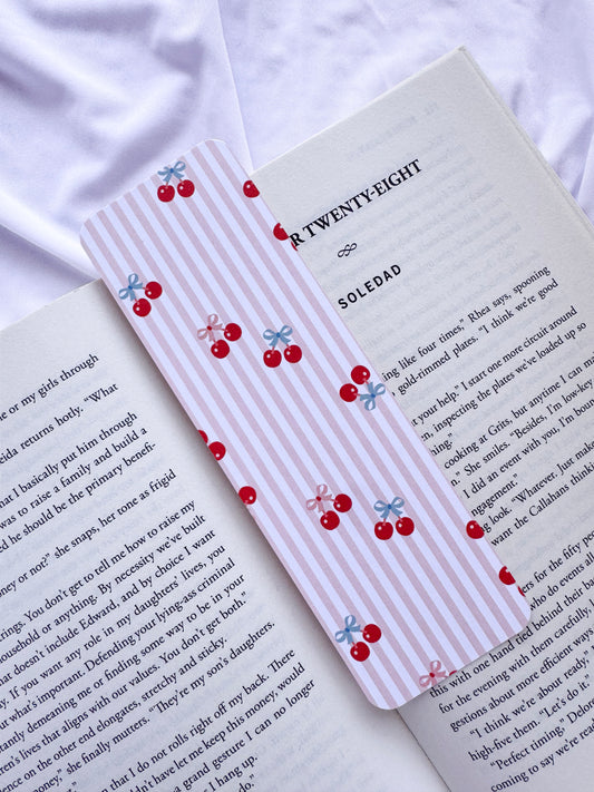 Cherry Stipes Bookmark