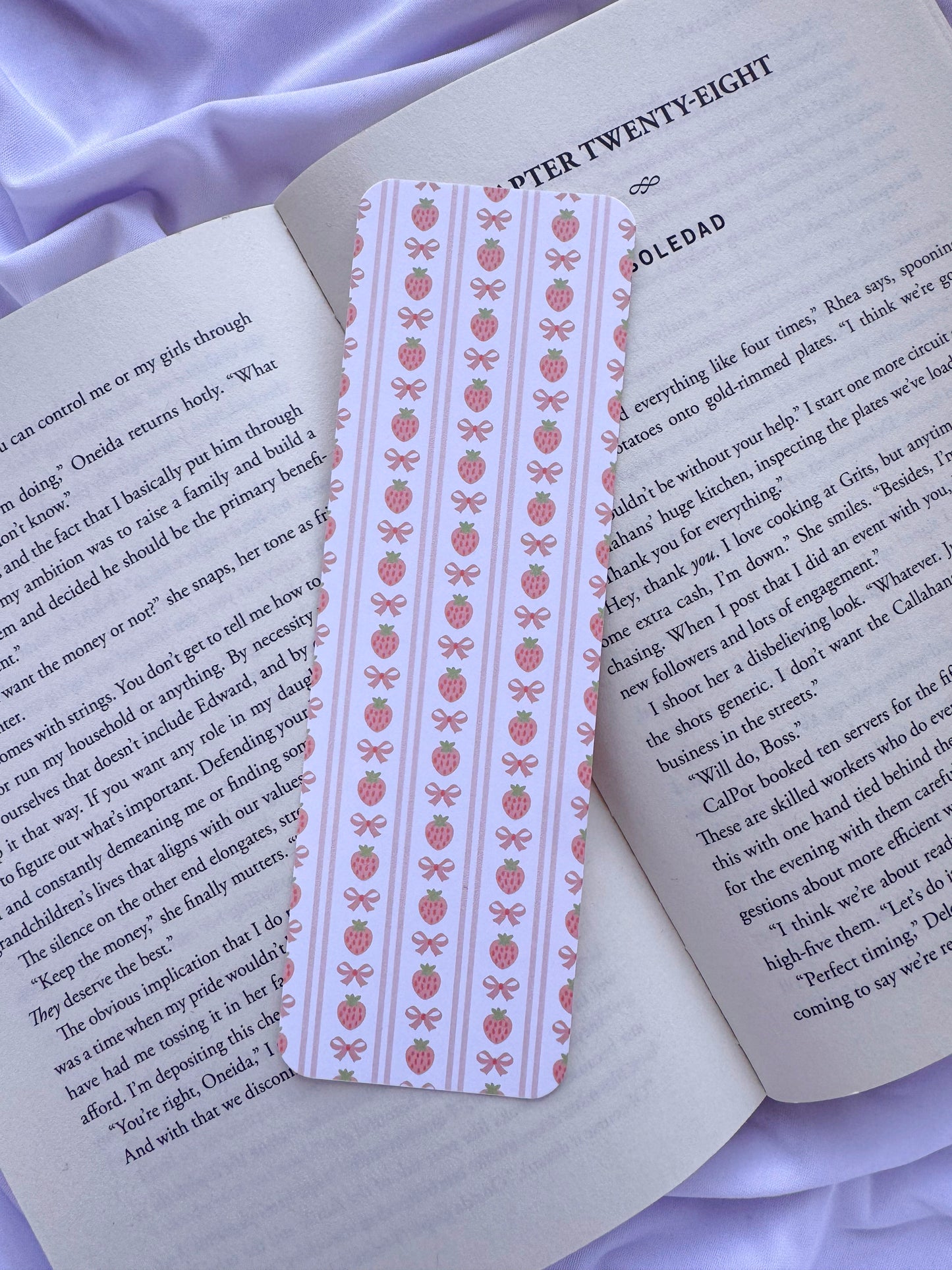 Strawberry Floral Bookmarks