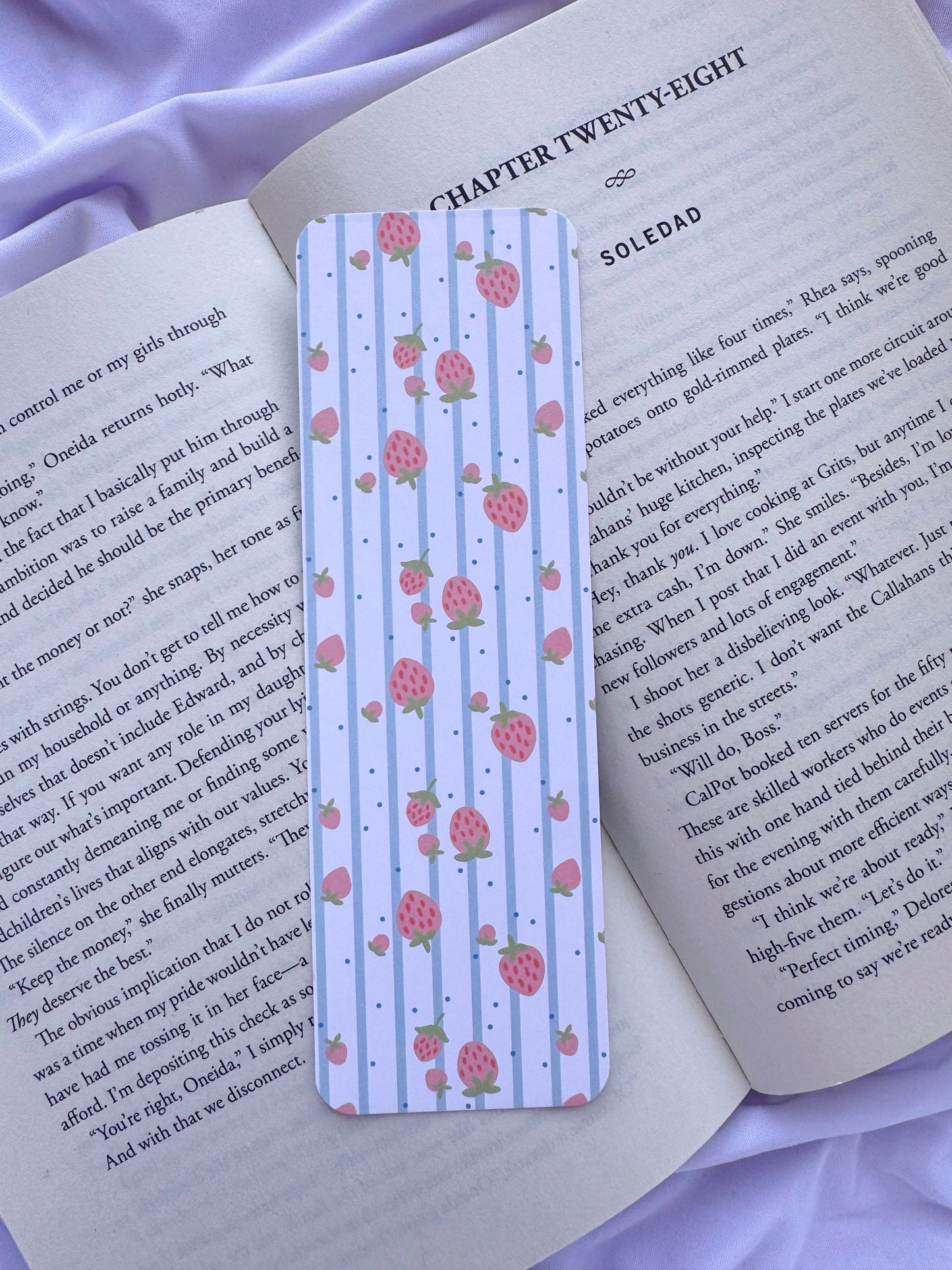 Strawberry Floral Bookmarks