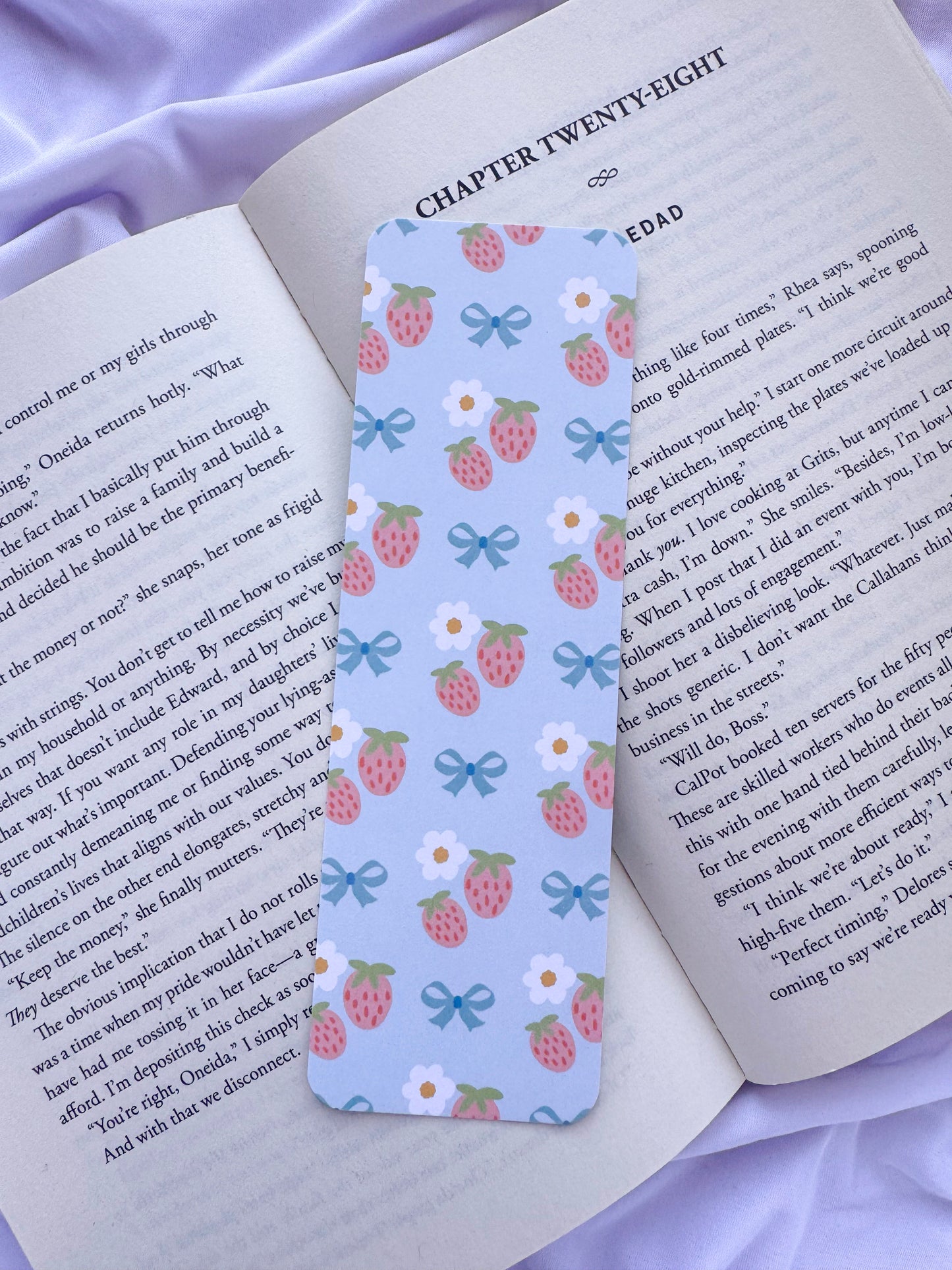 Strawberry Floral Bookmarks