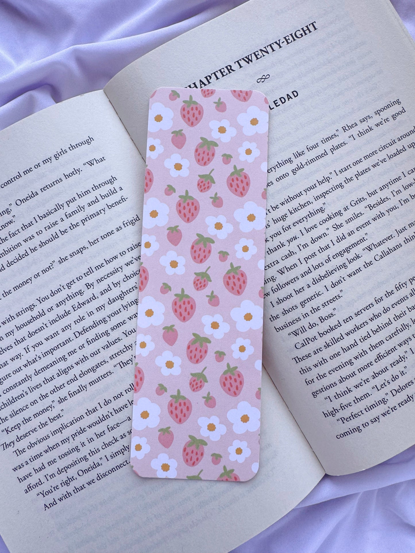 Strawberry Floral Bookmarks