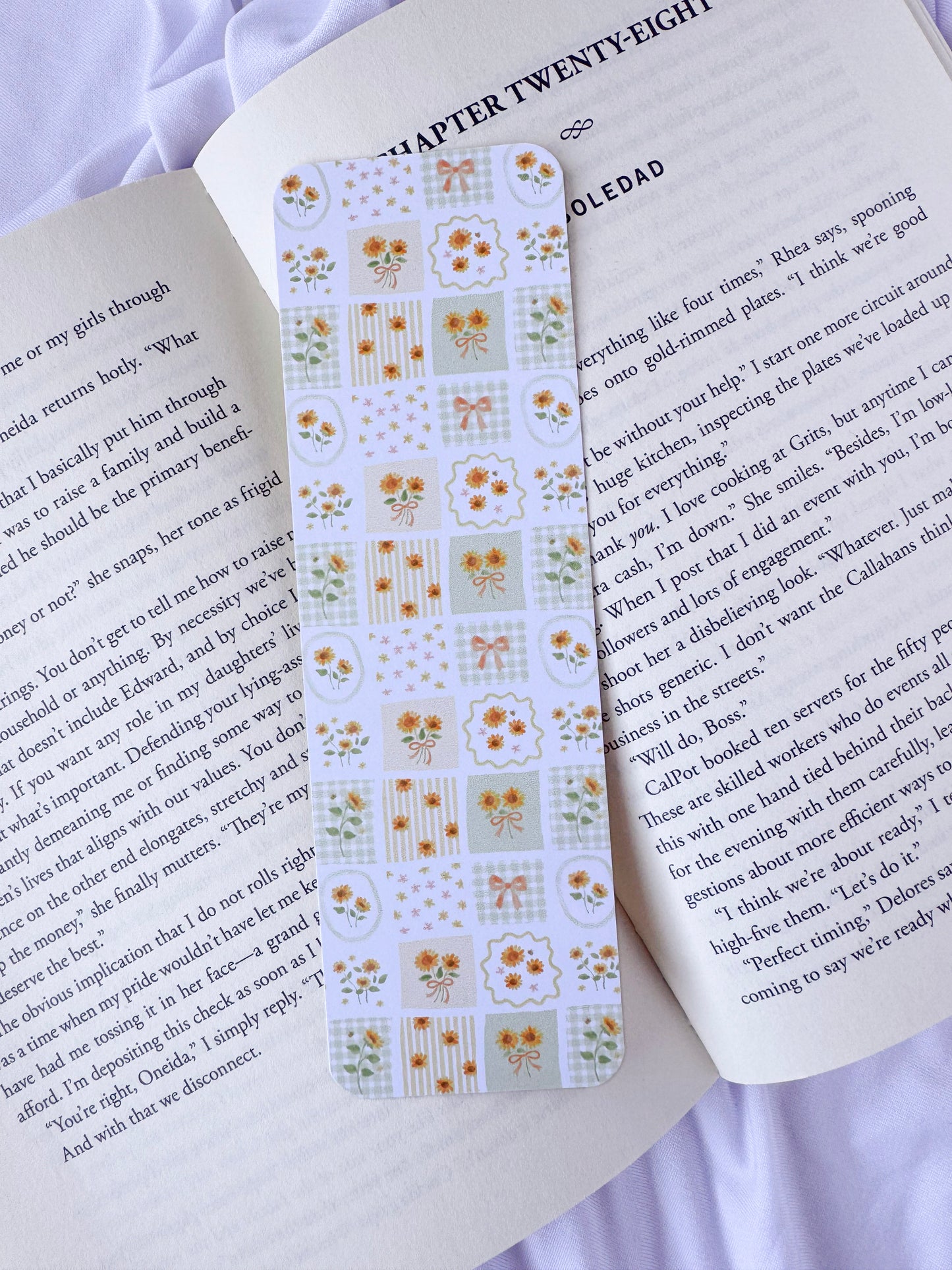 Sunflower Patchwork Bookmark