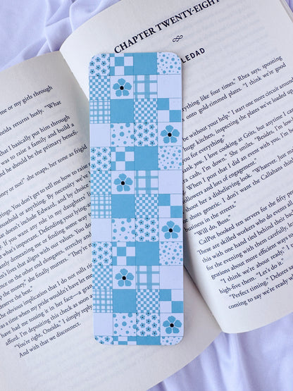 Blue Patchwork Bookmark