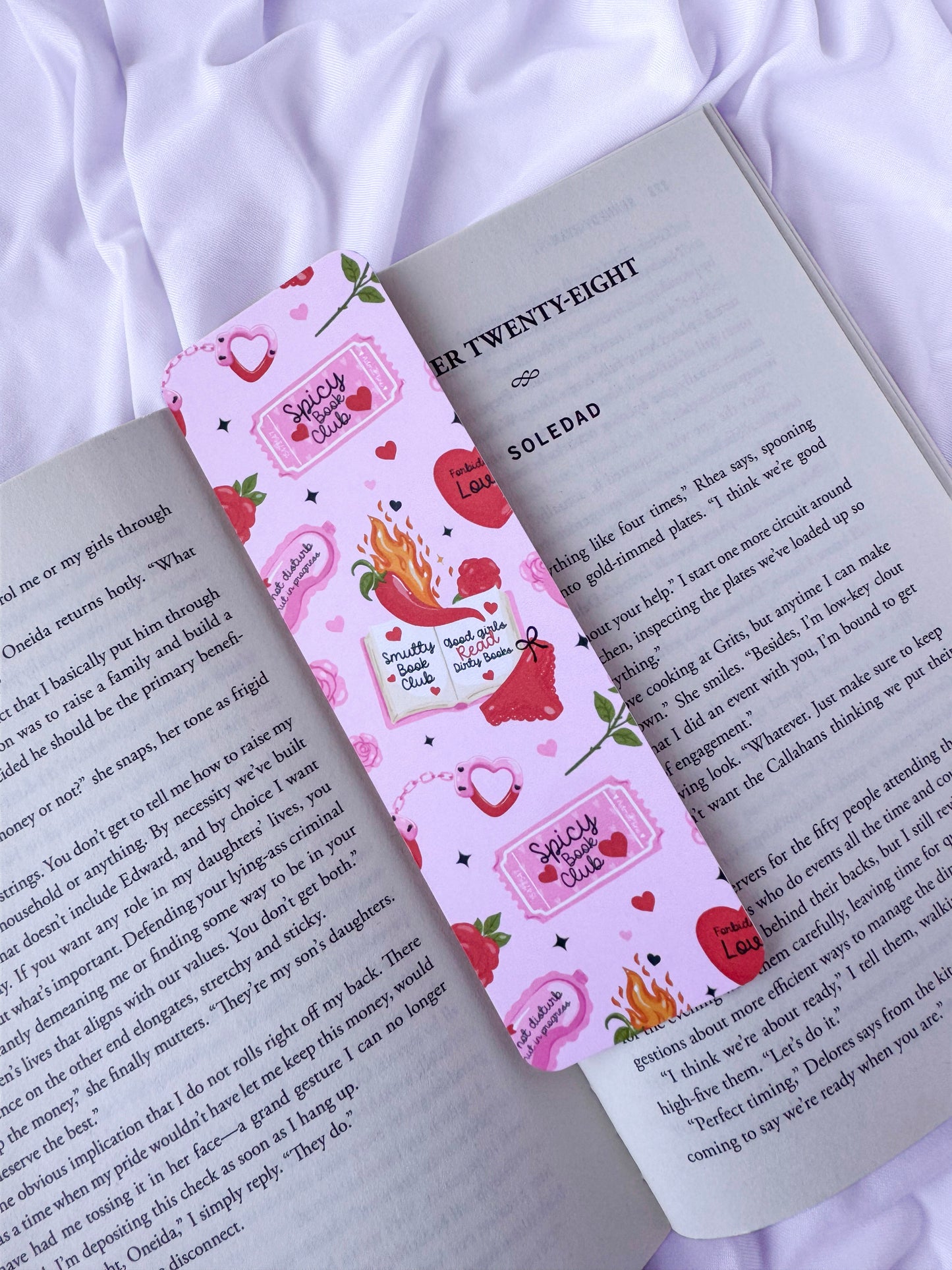 Spicy Book Club Bookmark