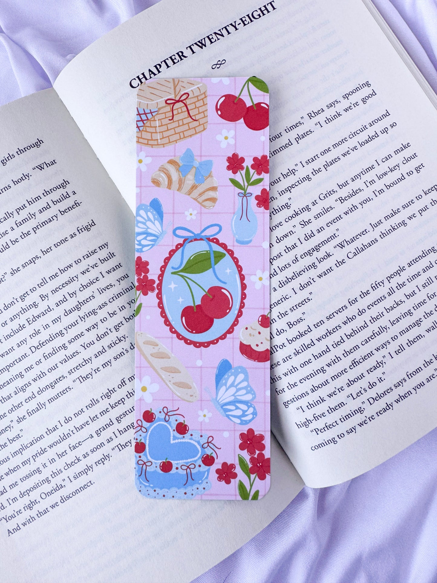 Cherry Picnic Bookmark