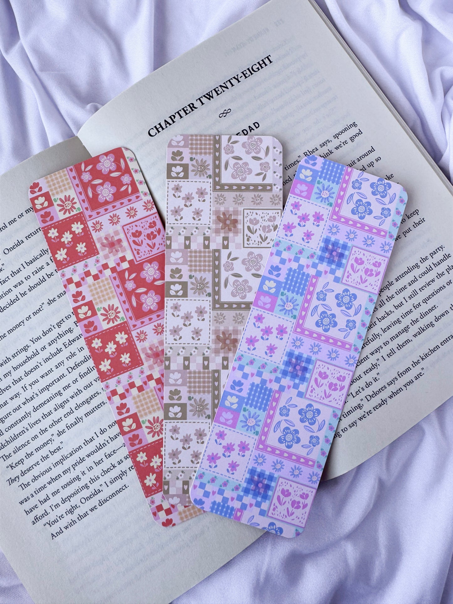 Patchwork Floral Bookmark