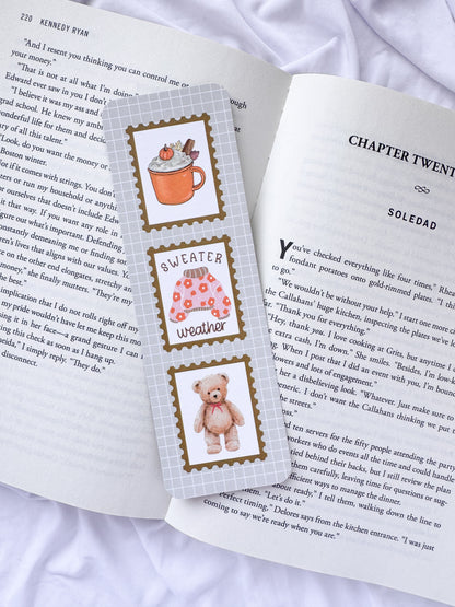 Cozy Autumn Bookmark Set | Fall Bookmark Bundle for Book Lovers | Cute Reading Accessories | Set of 4 Bookmarks