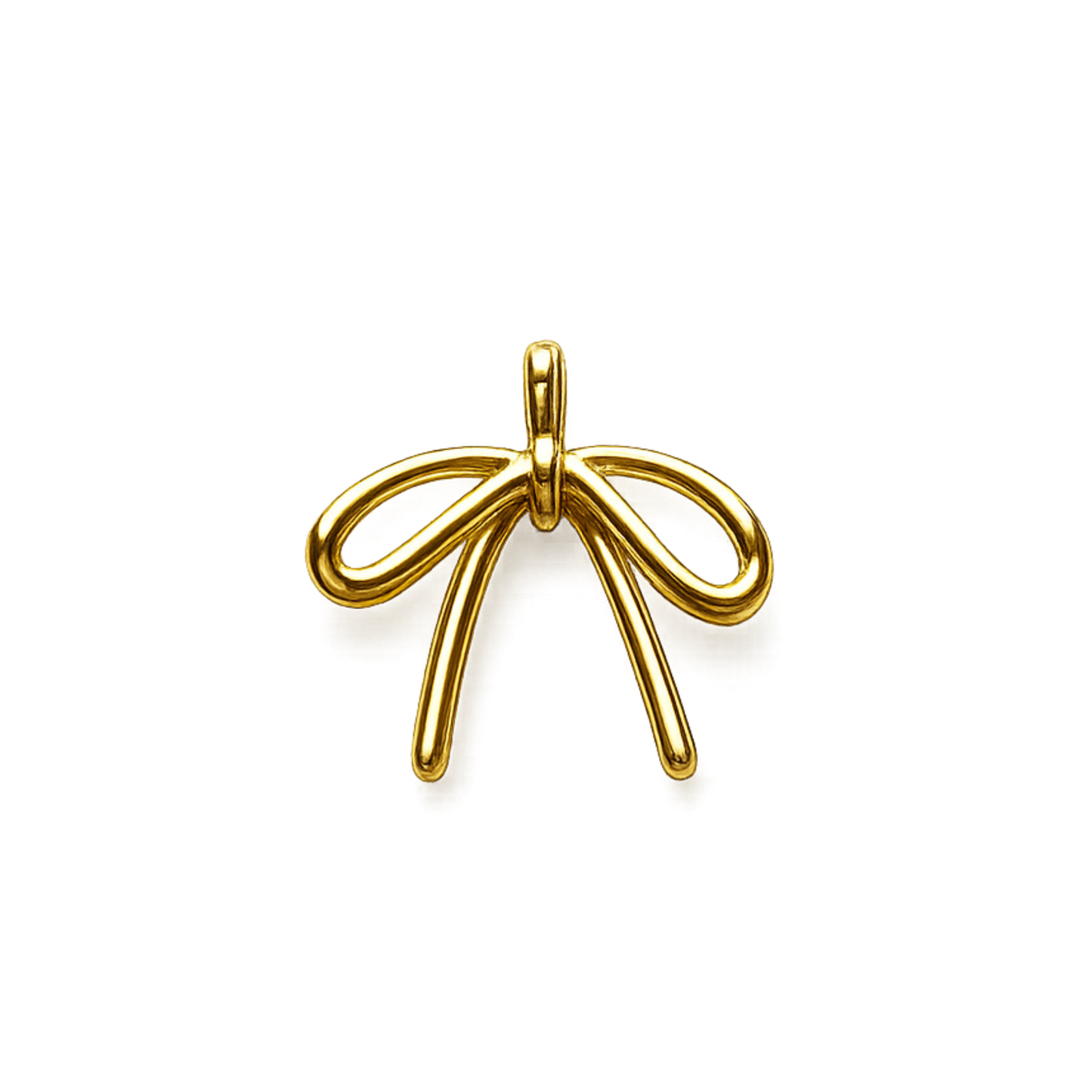 Gold Bow Charm | Minimalist Ribbon Bow Charm | Coquette Charm Bar
