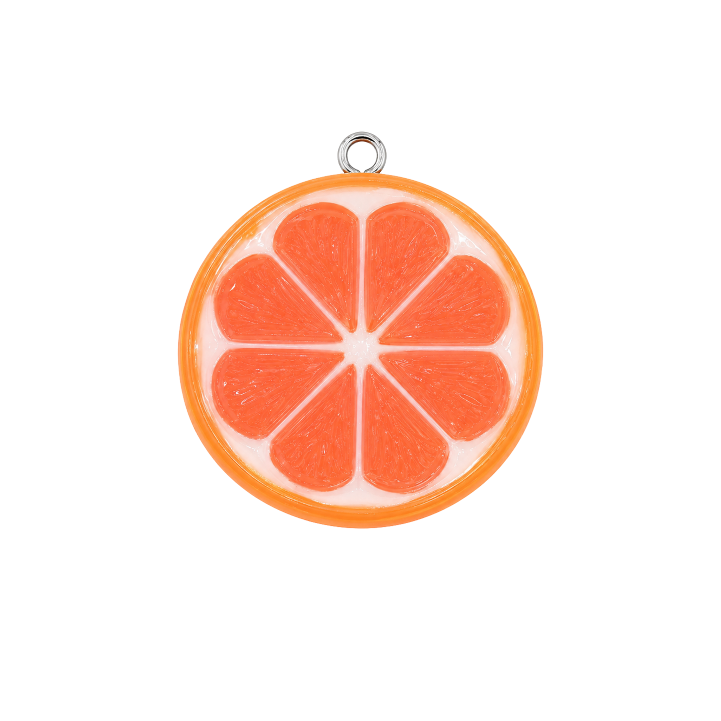 Orange Slice Charm | Realistic Citrus Fruit Charm