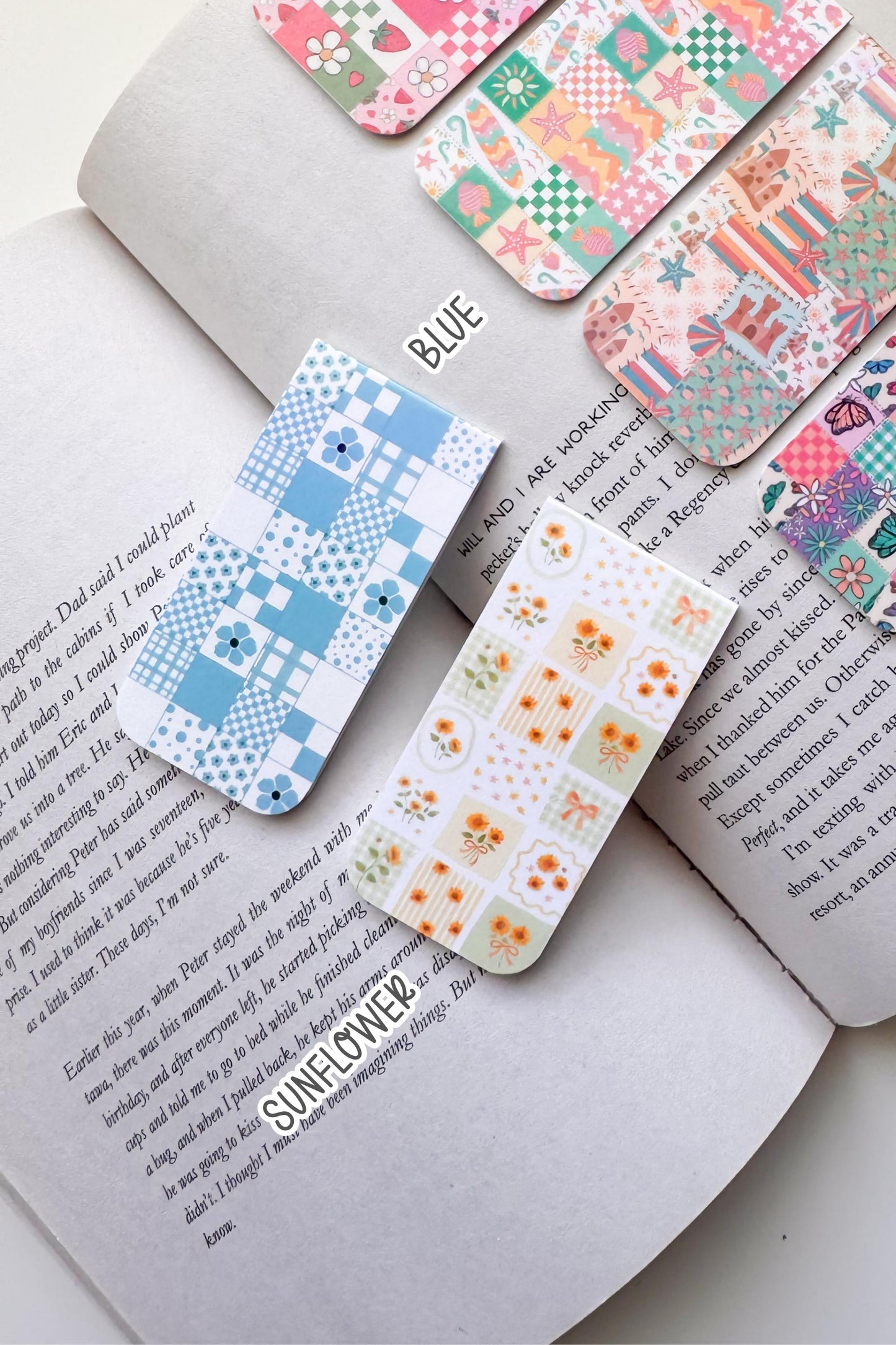 Patchwork Magnetic Bookmarks