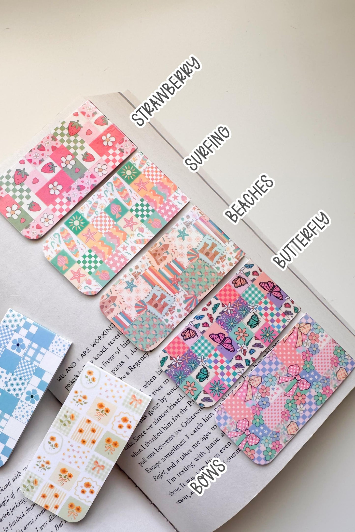 Patchwork Magnetic Bookmarks
