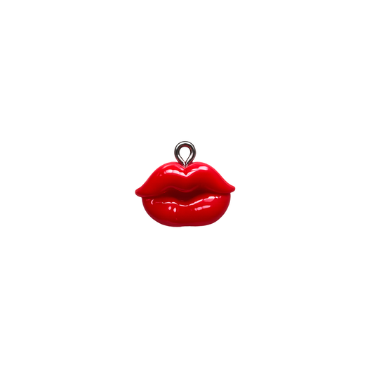 Red Lips Charm | Glossy Lip Charm | Statement Charm